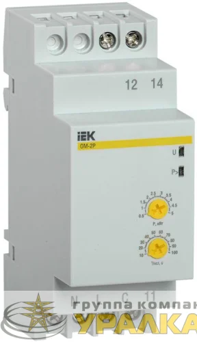Ограничитель мощности ОМ-2P 16А 230В IEK MOM10-2-016 детальная картинка