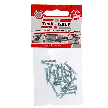 Шуруп универсальный 3.5х30 цинк. с потайной головкой (уп.20шт) пакет Tech-Krep 