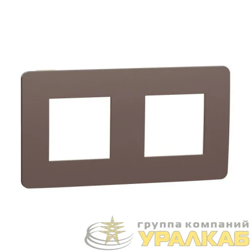 Рамка 2-м UNICA STUDIO шоколад/беж. SchE NU280419 детальная картинка