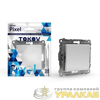 Выключатель 1-кл. СП Pixel 10А IP20 механизм бел. TOKOV ELECTRIC 
