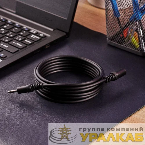 Шнур 3.5мм гнездо стерео-3.5мм штекер стерео 3м Rexant 