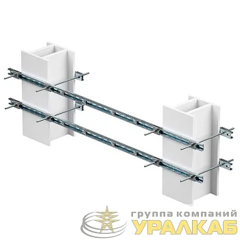Комплект монтажных профилей обжимной тип 3 крепление к двум стойкам 250х400мм длина профиля 1000мм для крепления 2 оболочки(ек) одного типоразмера с видом защиты Ex d гор. оцинк. DKC 