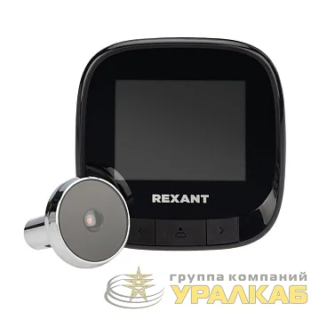 Видеоглазок дверной DV-111 с цветным LCD-дисплеем 2.4дюйм и функцией записи фото Rexant 45-1111
