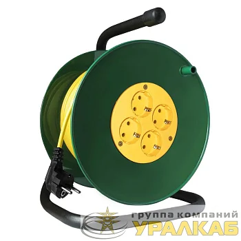 Удлинитель на катушке 4х40м с заземл. 16А IP20 3.7кВт Союз 481S-3604