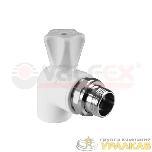 Кран шаровой для радиатора угловой 20х1/2дюйм (60/10) VALFEX 10148020 детальная картинка