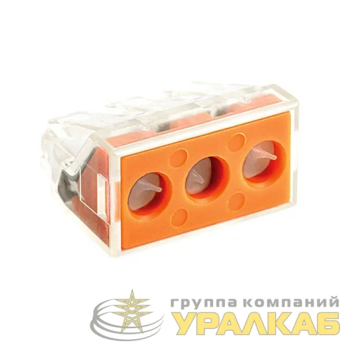 Клемма строительно-монтажная СМК 773-173 3-проводная 2.5-6кв.мм с пастой (уп.50шт) PROxima EKF 