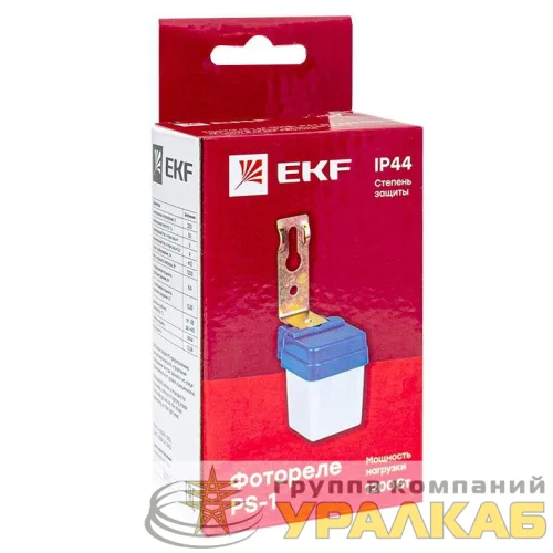 Фотореле PS-1 6А 1200Вт IP44 EKF fr-ps-1-6 детальная картинка