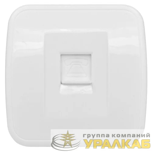 Розетка телефонная 1-м ОП Минск Phone бел. Basic EKF EGT01-034-10 детальная картинка
