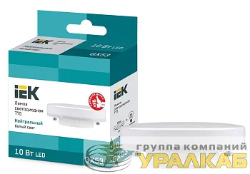 Лампа светодиодная Eco 10Вт T75 таблетка 4000К нейтр. бел. GX53 230В IEK LLE-T80-10-230-40-GX53