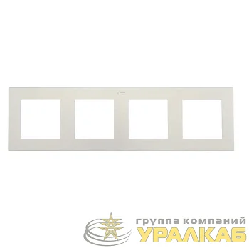 Рамка 4-м Simon24 алюм. 