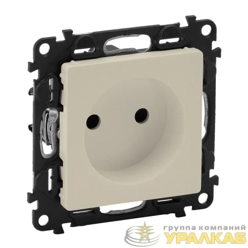 Розетка 1-м СП Valena Life 16А IP20 250В 2P защ. шторки безвинтов. клеммы с лицев. панелью механизм сл. кость Leg 