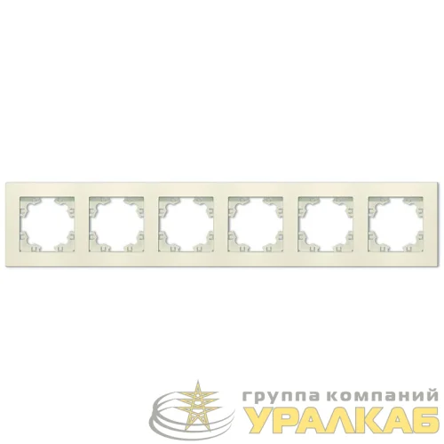 Рамка 6-м Афина универс. сл. кость (ivory) Universal A1043-I детальная картинка