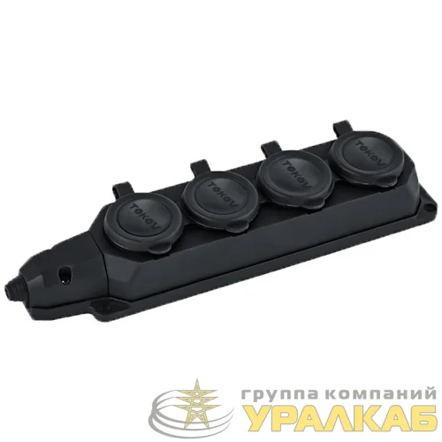Колодка удлинителя 4-м 16А с заземл. каучук TOKOV ELECTRIC TKE-C05-KK4-Z детальная картинка