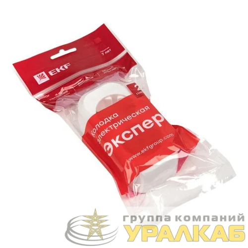 Колодка удлинителя 2-м с заземл. 16А Эксперт 3.5кВт EKF AKB16-2 детальная картинка