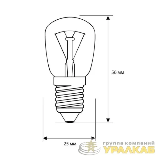 Лампа накаливания MIC 15/PT/CL/E14 для духовок Camelion 