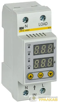 Реле напряжения и тока РНТ-д 1ф 36мм 25А KARAT IEK 