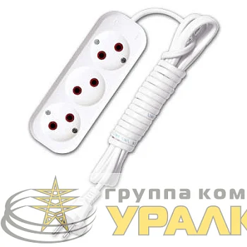 Удлинитель 3х3м без заземл. 6А IP20 У6-639 ШВВП 2х0.75 UNIVersal 9631933