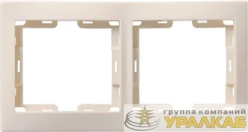Рамка 2-м КВАРТА РГ-4-ККм горизонт. крем. GENERICA 