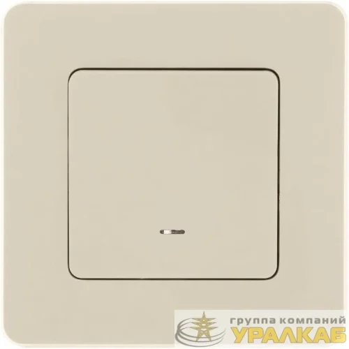 Переключатель 1-кл. Inspiria 10А IP20 250В 10AX с подсветкой/индикацией механизм сл. кость IEK 