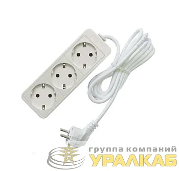 Удлинитель 3х3м с заземл. 10А IP20 2.2кВт ПВС Союз 481S-9303