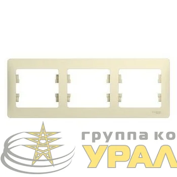 Рамка 3-м Glossa горизонт. беж. SE GSL000203