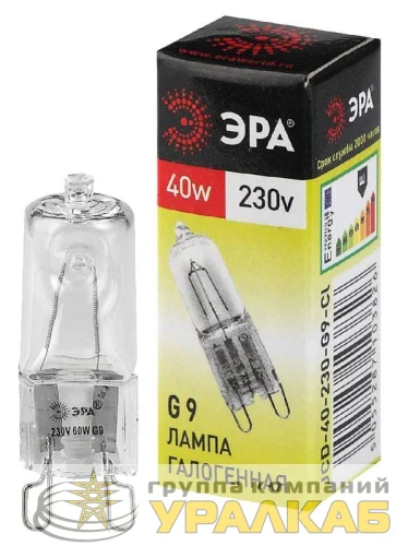 Лампа галогенная G9-JCD-40-230V-Cl 40Вт капсула G9 230В Эра C0027378 детальная картинка