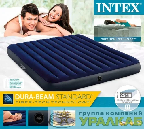 Кровать надувная KING Classic Downy Bed 183х203х25см (64755) INTEX 6941057412429 детальная картинка