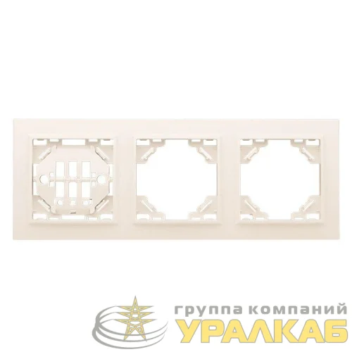 Рамка 3-м Минск горизонтальная беж. EKF ERM-G-303-20 детальная картинка