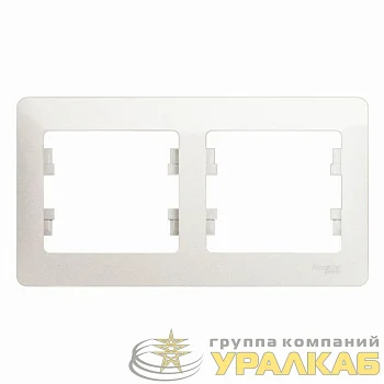 Рамка 2-м Glossa горизонт. перламутр SE GSL000602