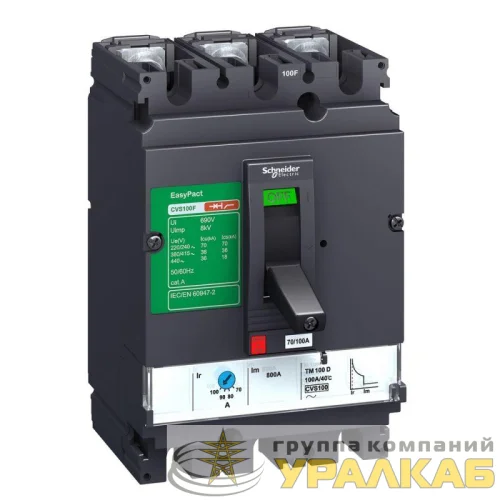 Выключатель автоматический 3п 36кА EasyPact CVS 100F MA100 SchE 