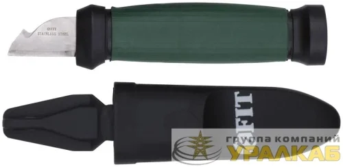 Нож электрика нерж.сталь 2-х сторонняя заточка лезвие 33мм FIT 