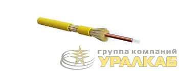 Кабель волоконно-оптический 9/125 SMF-28 Ultra одномод. 8 волокон плотн. tight buffer для внутр. прокл. LSZH FO-DT-IN-9S-8-LSZH-YL желт. Hyperline 388419