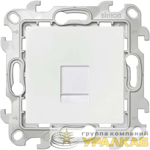 Розетка телефонная СП Simon 24 RJ11 IP20 механизм бел. Simon 2410480-030 детальная картинка
