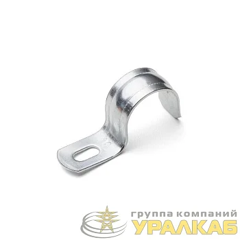 Скоба крепежная однолапковая СМО d19-20мм метал. оцинк. (уп.100шт) Fortisflex 
