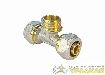 Тройник обжимной с переходом на НР 16х1/2х16дюйм (160/10) VALFEX 