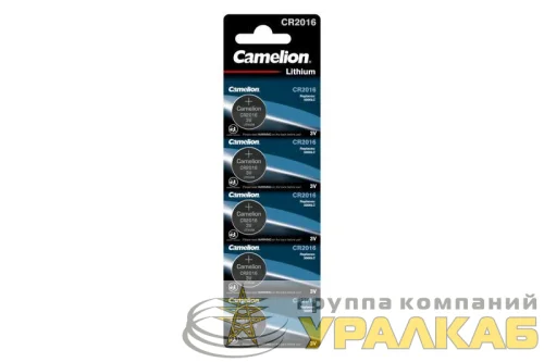Элемент питания литиевый CR2016 BL-5 (блист.5шт) Camelion 1593 детальная картинка