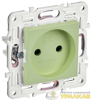 Розетка SKANDY 10А без заземл. защ. шторки SK-R01G мятный IEK 