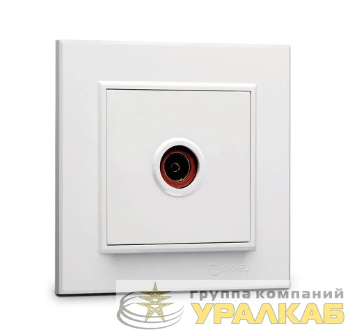 Розетка телевизионная оконцевая TV 1-м СП Karea IP20 4дБ бел. Makel 56001027 детальная картинка