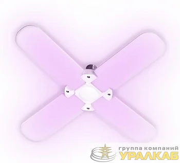 Лампа светодиодная PPG T95-4p AGRO 36Вт FR E27 4 лепестка с поворотом 90град. для растений красн. 650нм/син. 450нм Pro JazzWay 5043350