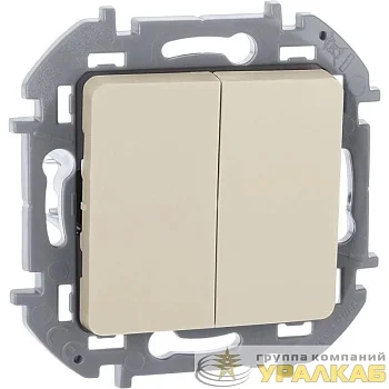 Выключатель 2-кл. Inspiria 10А IP20 250В 10AX механизм сл. кость IEK 