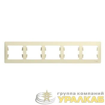 Рамка 5-м Glossa горизонт. беж. SE GSL000205