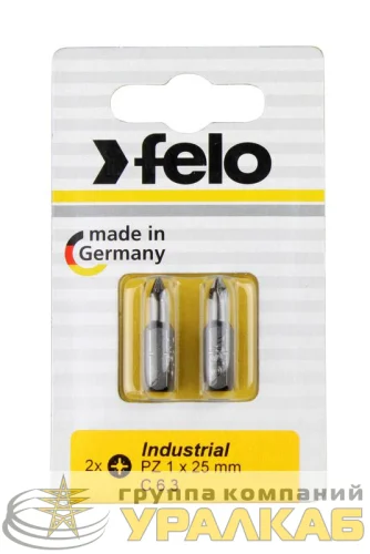 Бита крестовая Industrial PZ 1х25 (блист.2шт) FELO 