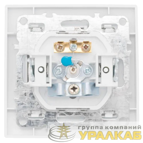 Розетка телевизионная TV 1-м СП Минск 5-862МГц 75Ом бел. Basic EKF ERA00-027-10 детальная картинка