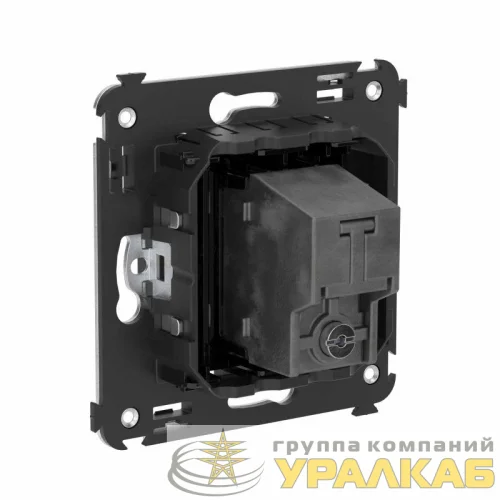 Розетка телевизионная оконечная TV СП Avanti "Черный квадрат" DKC 4402523 детальная картинка