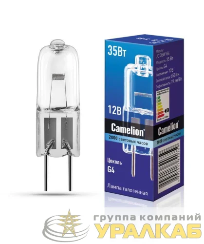 Лампа галогенная JC 35Вт 12В капс. g4 Camelion 2169 детальная картинка