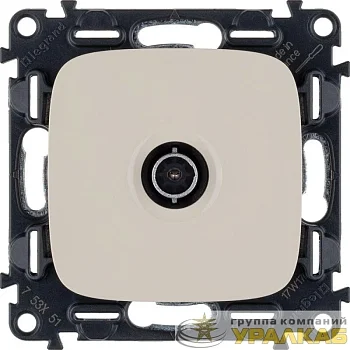 Розетка телевизионная TV 1-м Valena Allure 0-2400МГц с топологией "звезда" с лицев. панелью механизм сл. кость Leg 