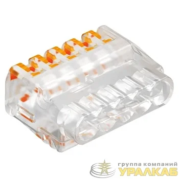 Клемма универсальная пружинная 5х2.5кв.мм 61 525 FL с зажимом прозр. (222-415) OBO 