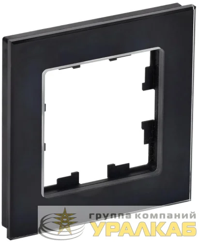 Рамка 1-м BRITE РУ-1-2-БрЧ стекло черн. IEK BR-M12-G-K02 детальная картинка
