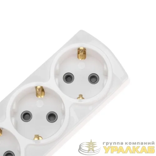 Колодка 3-м с заземл. PREMIUM 2 USB бел. Rexant 