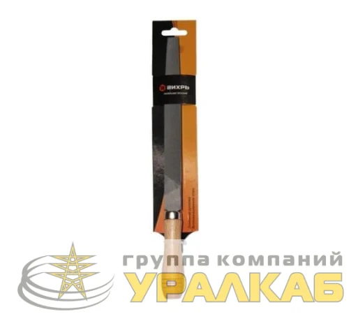 Напильник 200мм плоский деревянная рукоятка Вихрь 73/6/4/1 детальная картинка